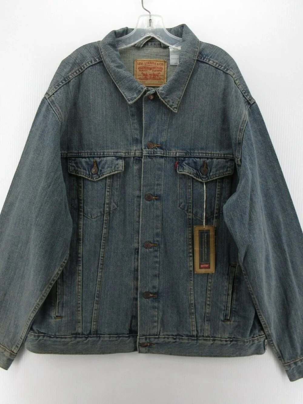VINTAGE Levis Jacket XXL Standard Trucker Denim Jean Red Tab Y2K NEW